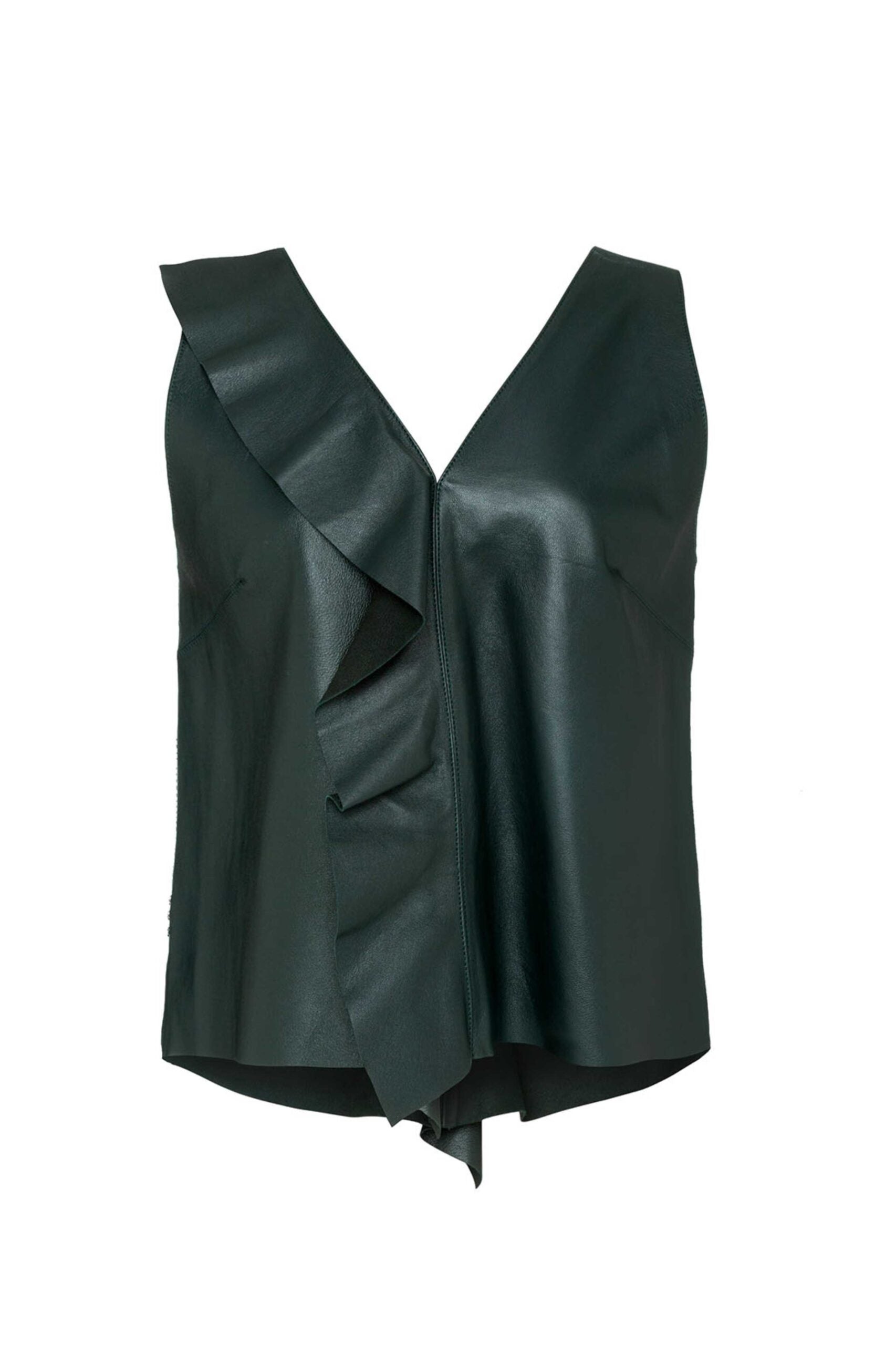 Blusa Olan Escote Verde Botella