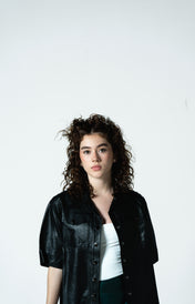 Camisa Sofia Negra Brilloso