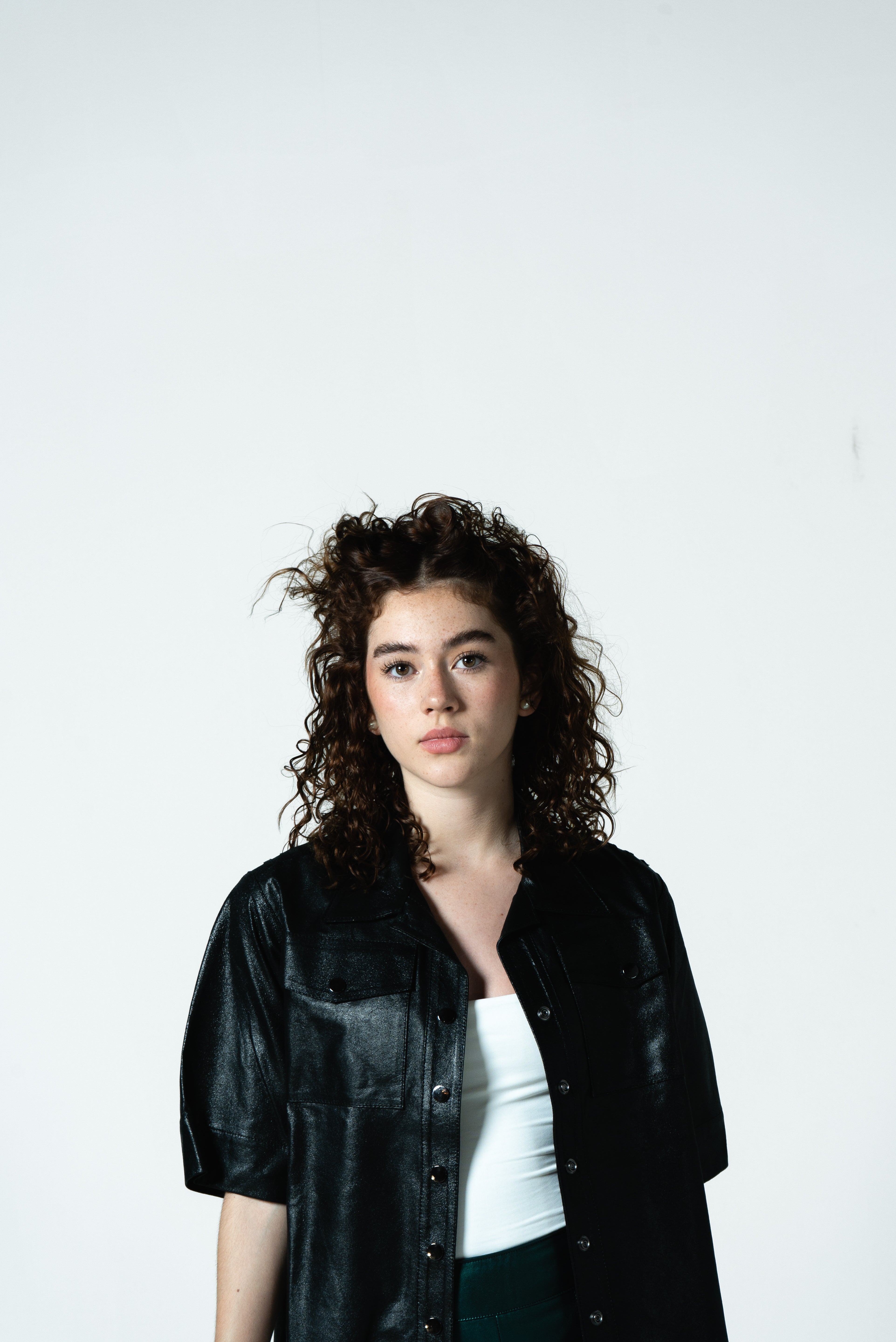 Camisa Sofia Negra Brilloso