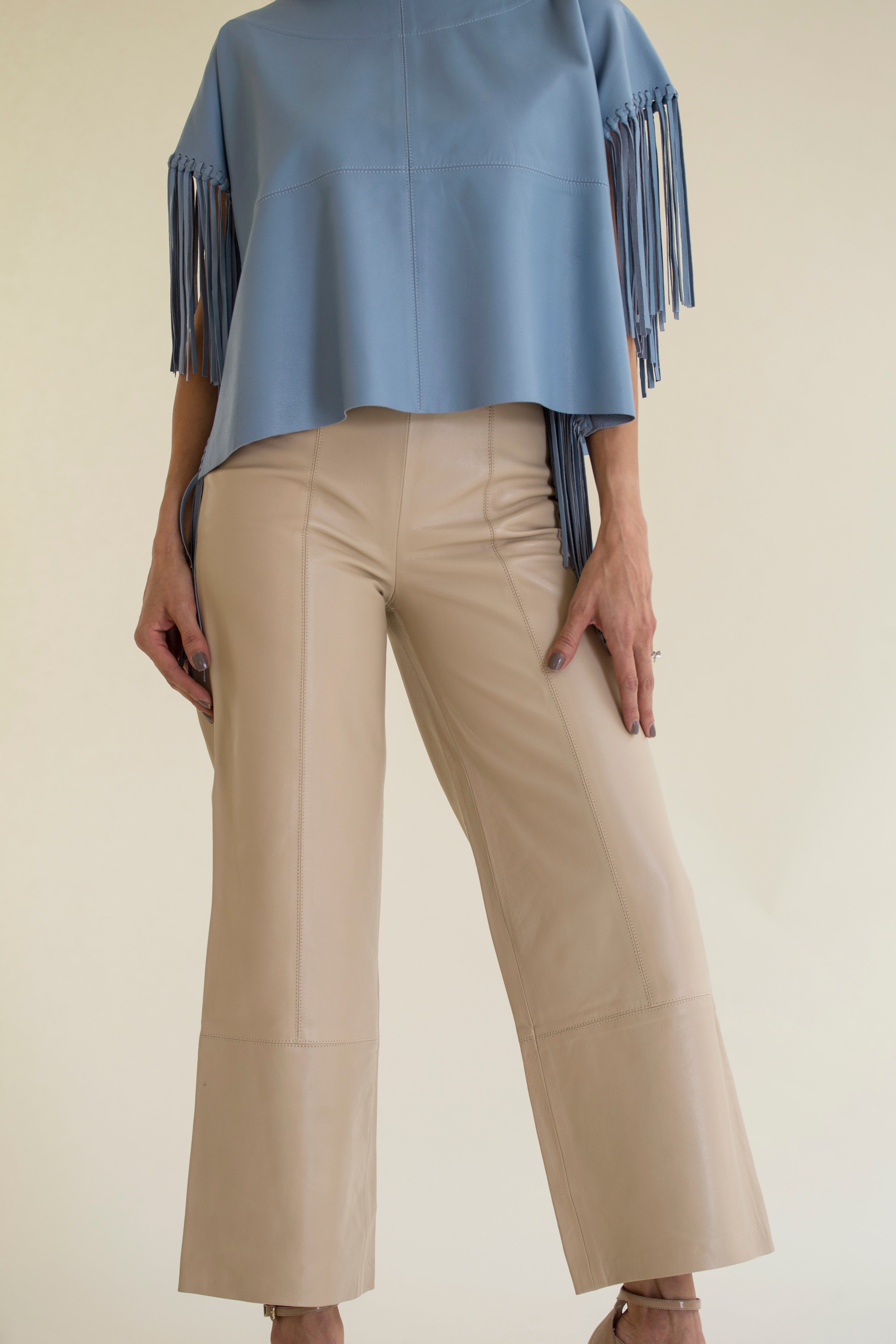 Pantalón Yolanda sin pretina Hueso