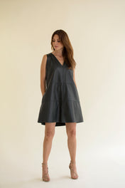 Bottle Green A-Line Dress