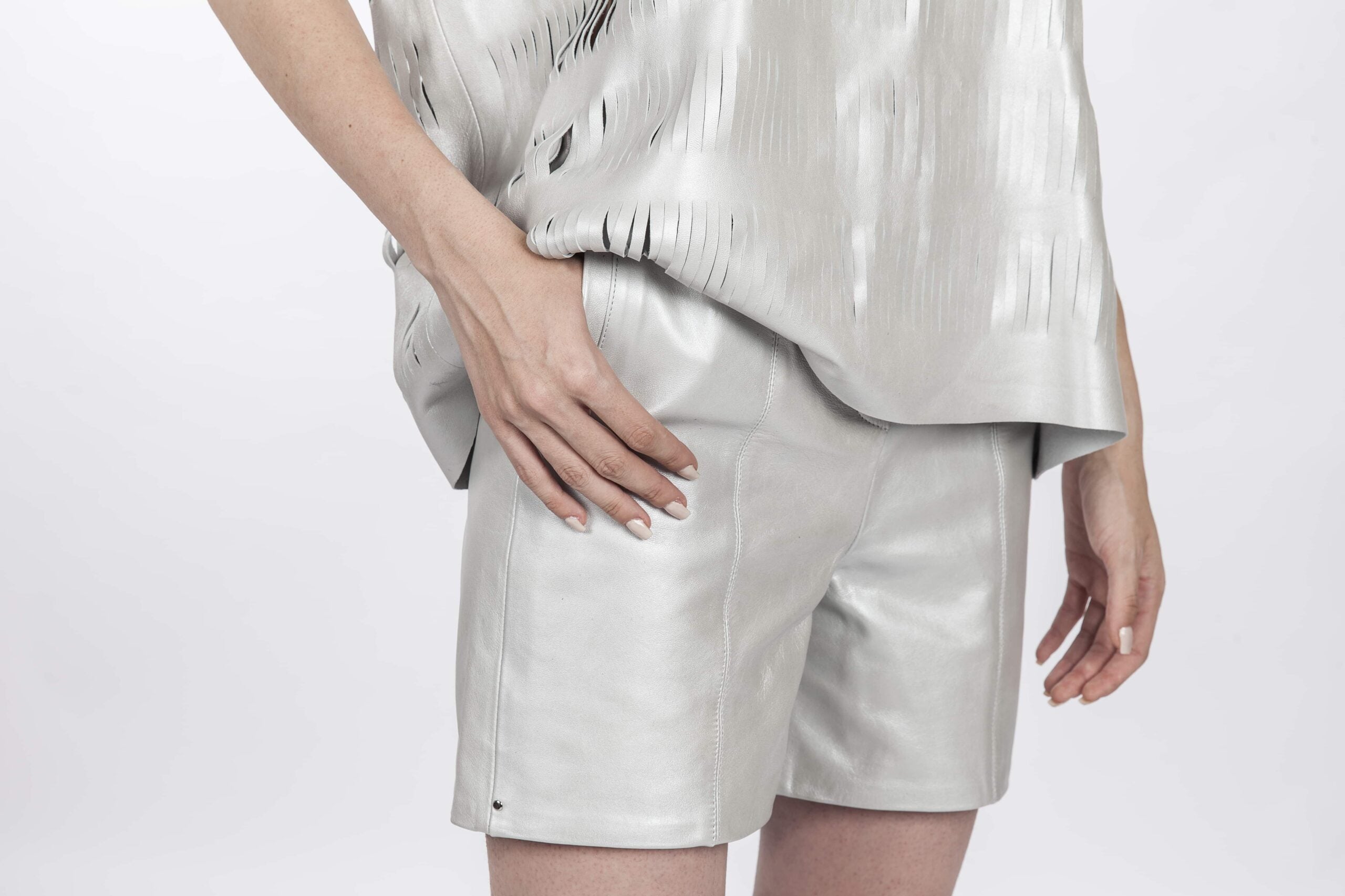 Short Plata Metalico, UNITALLA