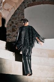 Capa Tejida Maria - Negra Barelo