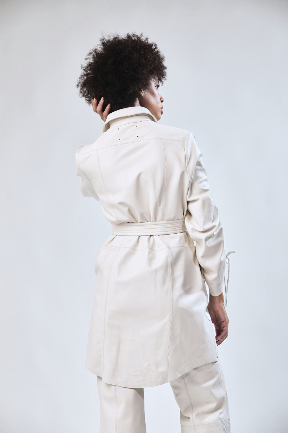 Vestido Camisero Corto Perla Blanco