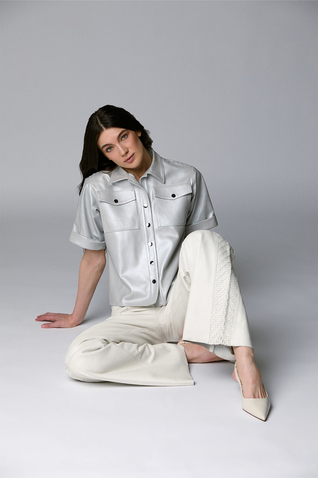 Camisa Sofia - Plata Metálico