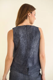 Blusa Piel Atrio Azul Simbiosis