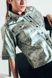Camisa Sofia Plata Negro