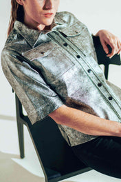 Camisa Sofia Plata Negro