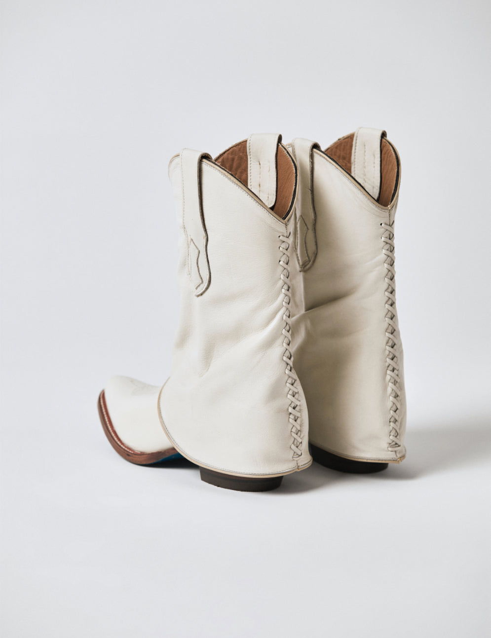 Bota Vaquera Polaina Blanca Atrio Piel 3