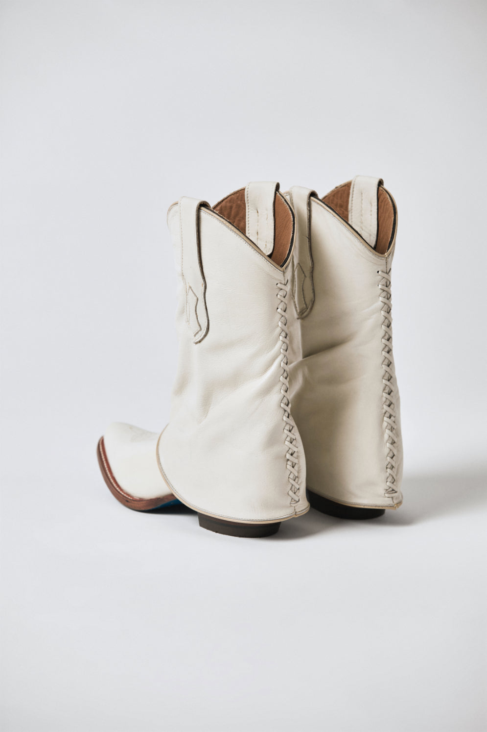 Bota Vaquera Polaina Blanca Atrio Piel 3