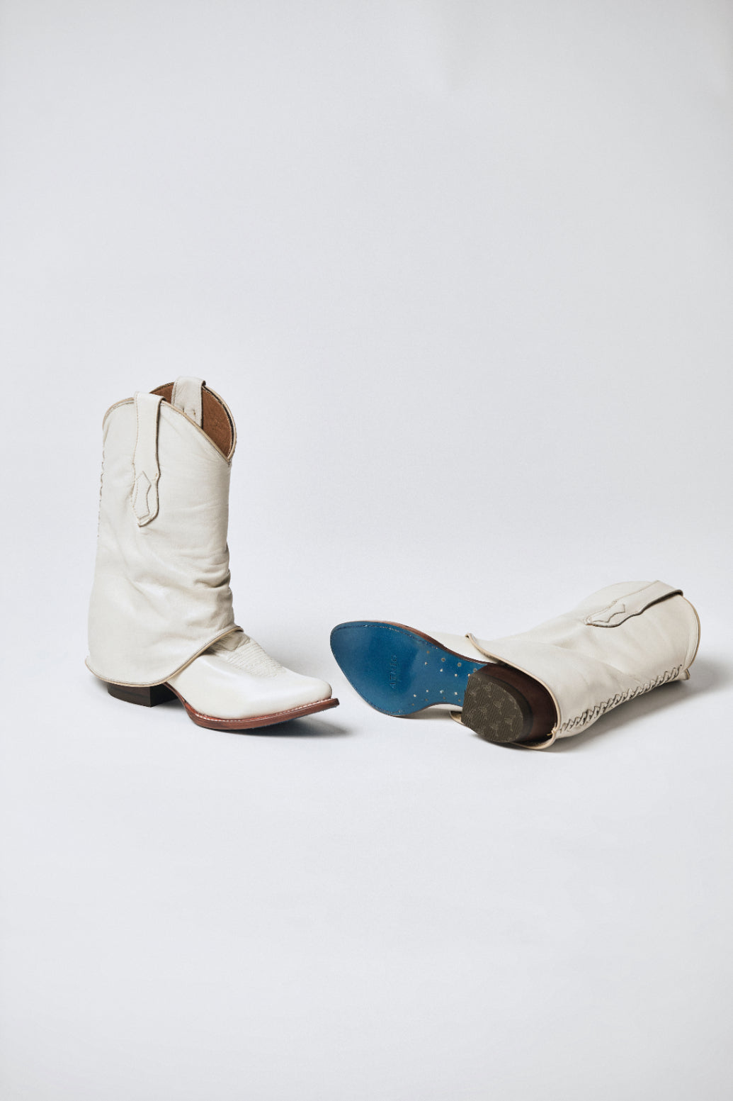 Bota Vaquera Polaina Blanca Atrio Piel 4