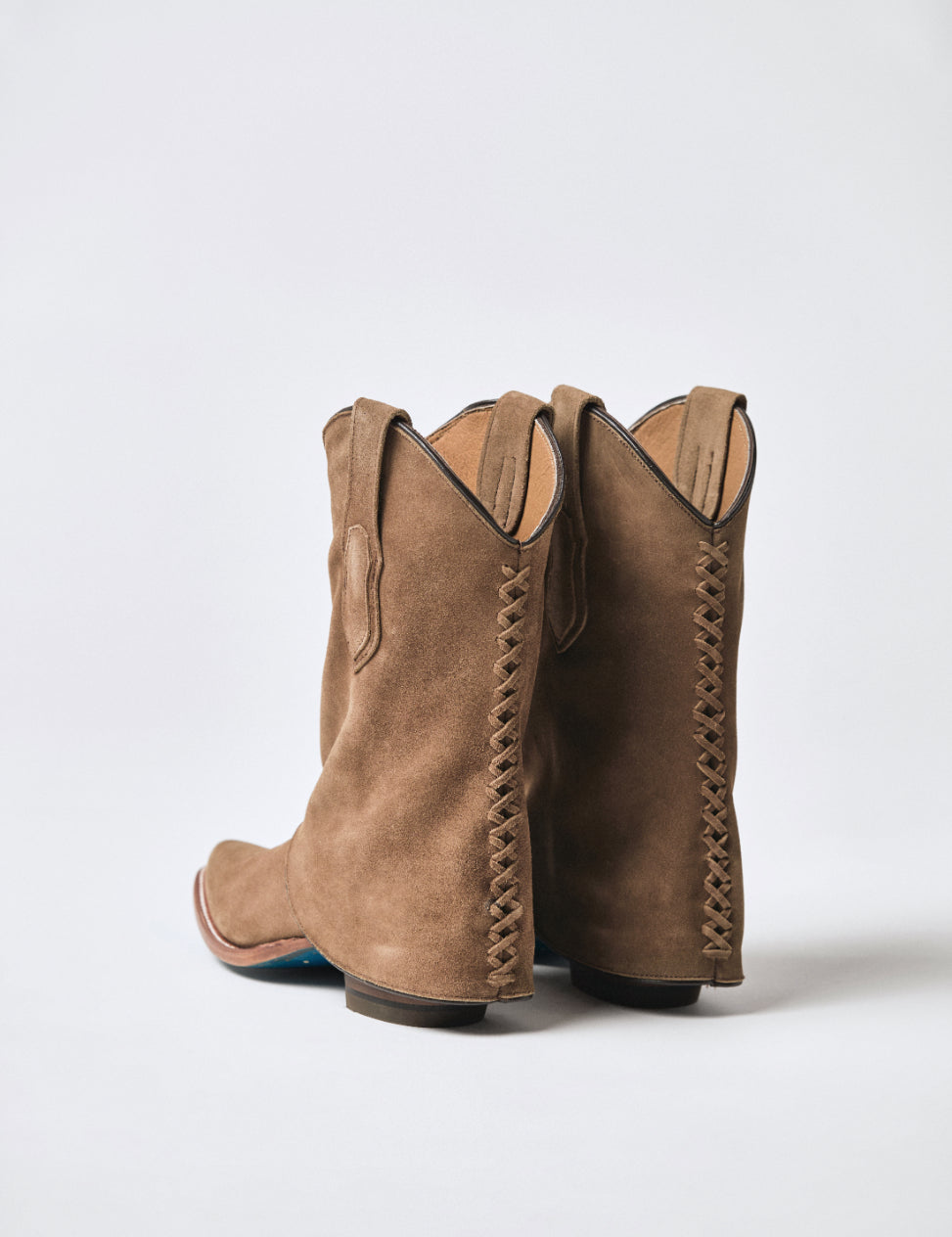 Bota Vaquera Polaina Cafe Gamuza Atrio Piel