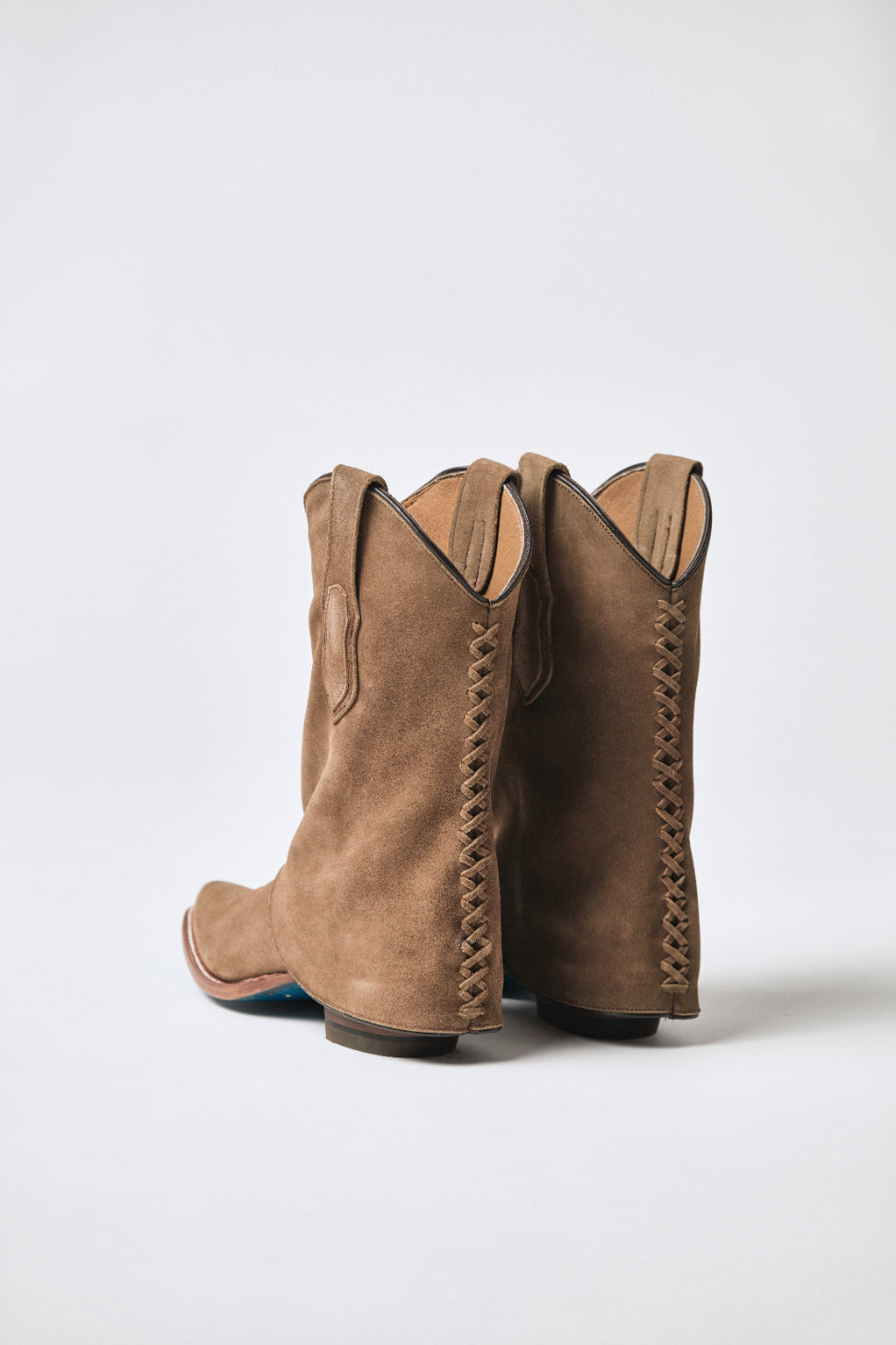 Bota Vaquera Polaina Cafe Gamuza Atrio Piel