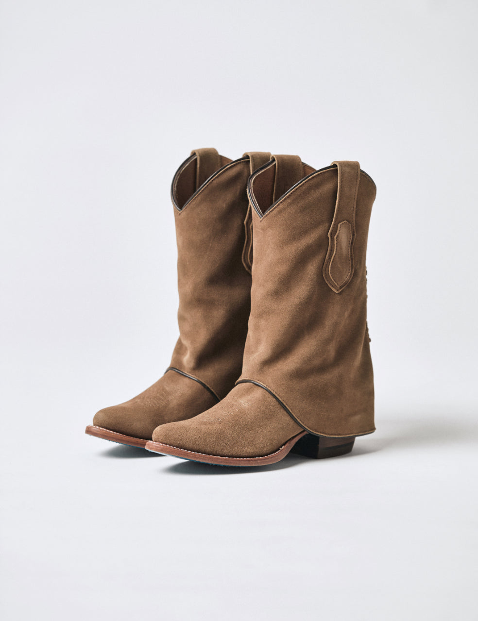 Bota Vaquera Polaina Cafe Gamuza Atrio Piel 2
