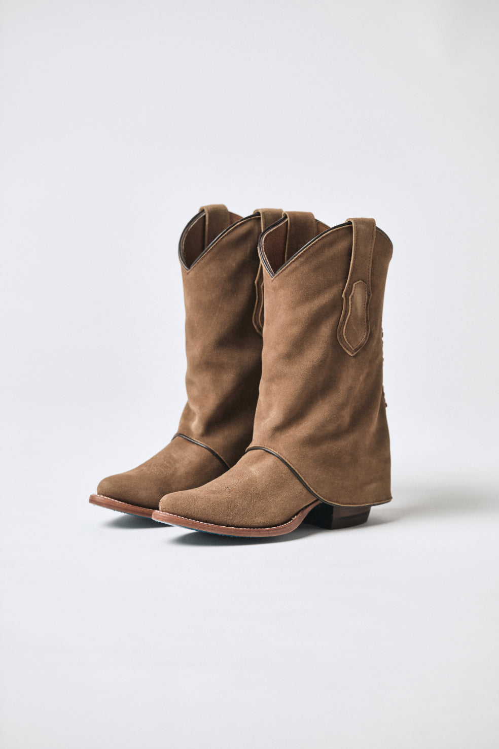Bota Vaquera Polaina Cafe Gamuza Atrio Piel 2