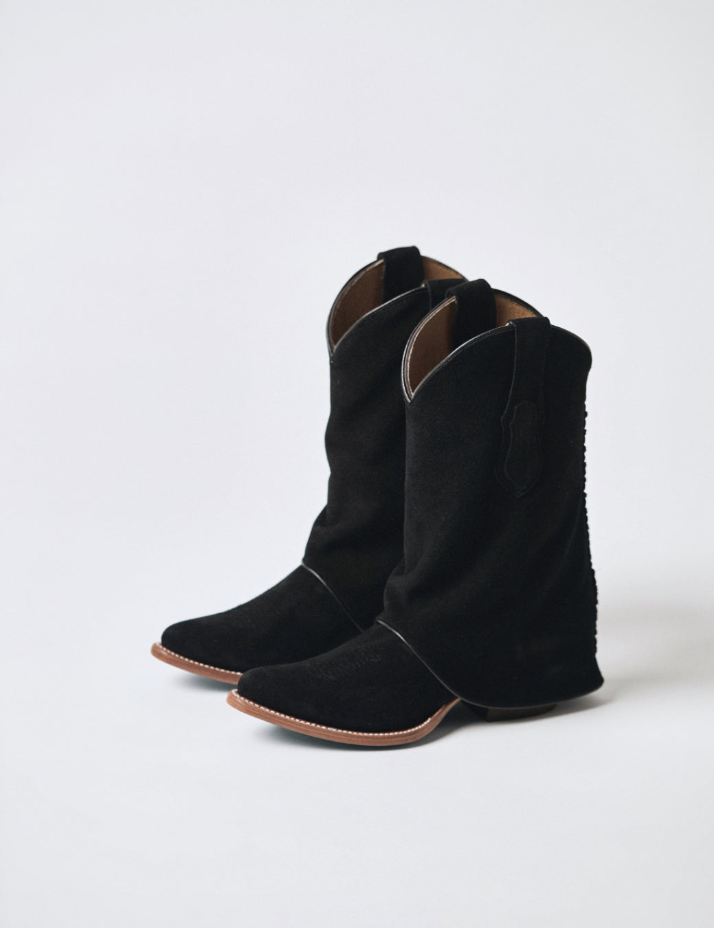 Bota Vaquera Polaina Negra Atrio Piel