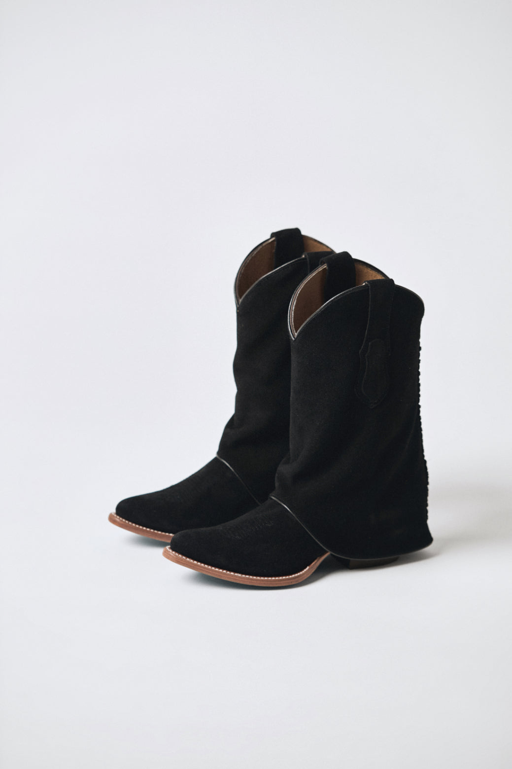 Bota Vaquera Polaina Negra Atrio Piel