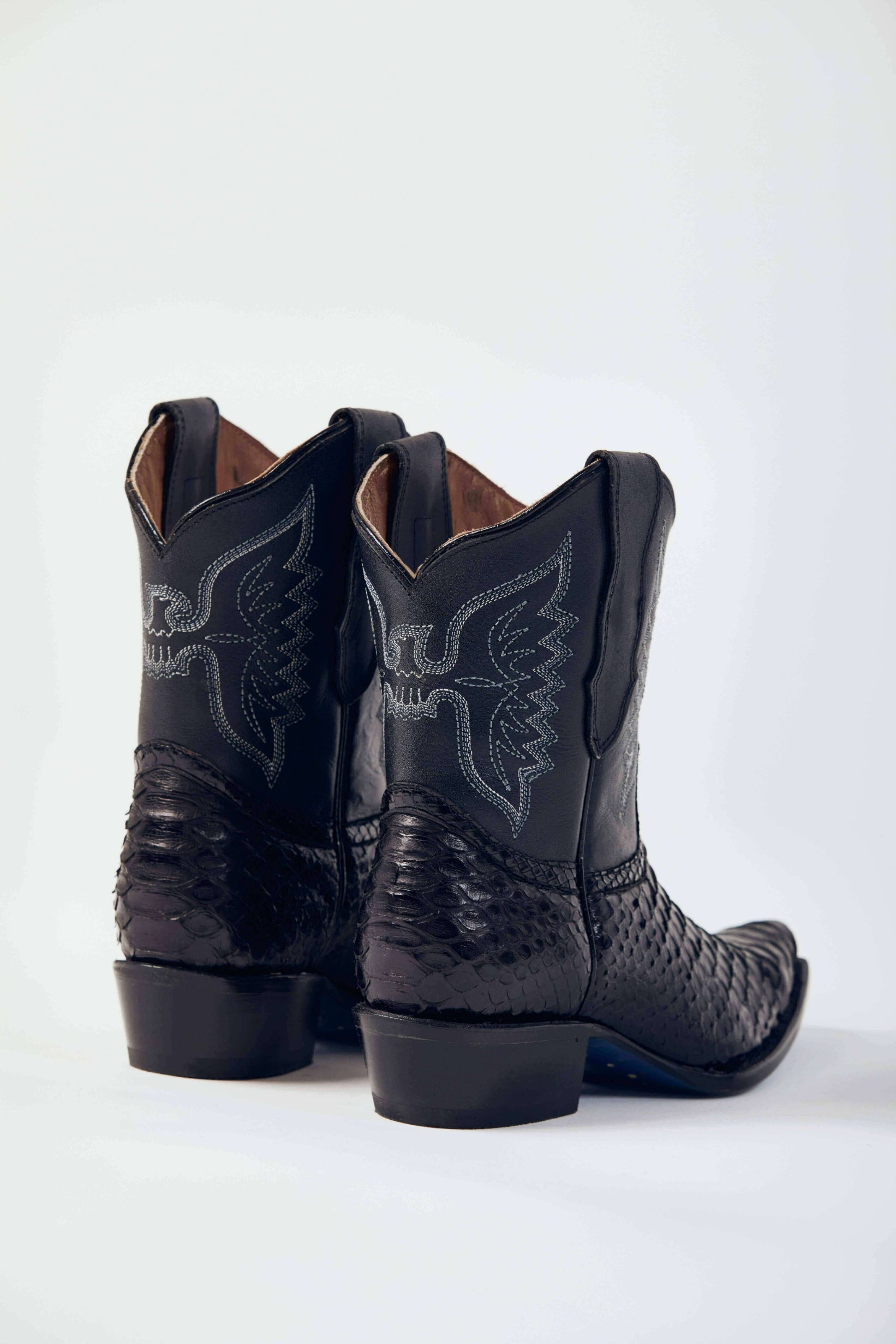 Matte Black Exotic Western Boot