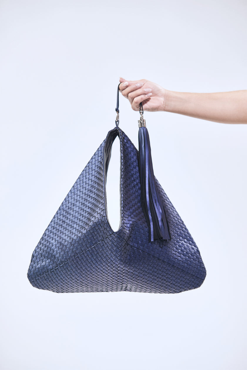 Bruno Mini Azul Metálico Atrio Piel 