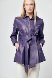 Camisola Herrera morada de piel atrio 
