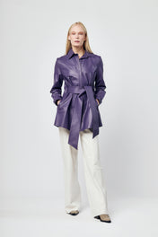 Camisola Herrera morada de piel atrio 