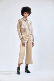 Chamarra Emma Lana Hueso Piel Atrio y Pantalon yolanda Hueso 
