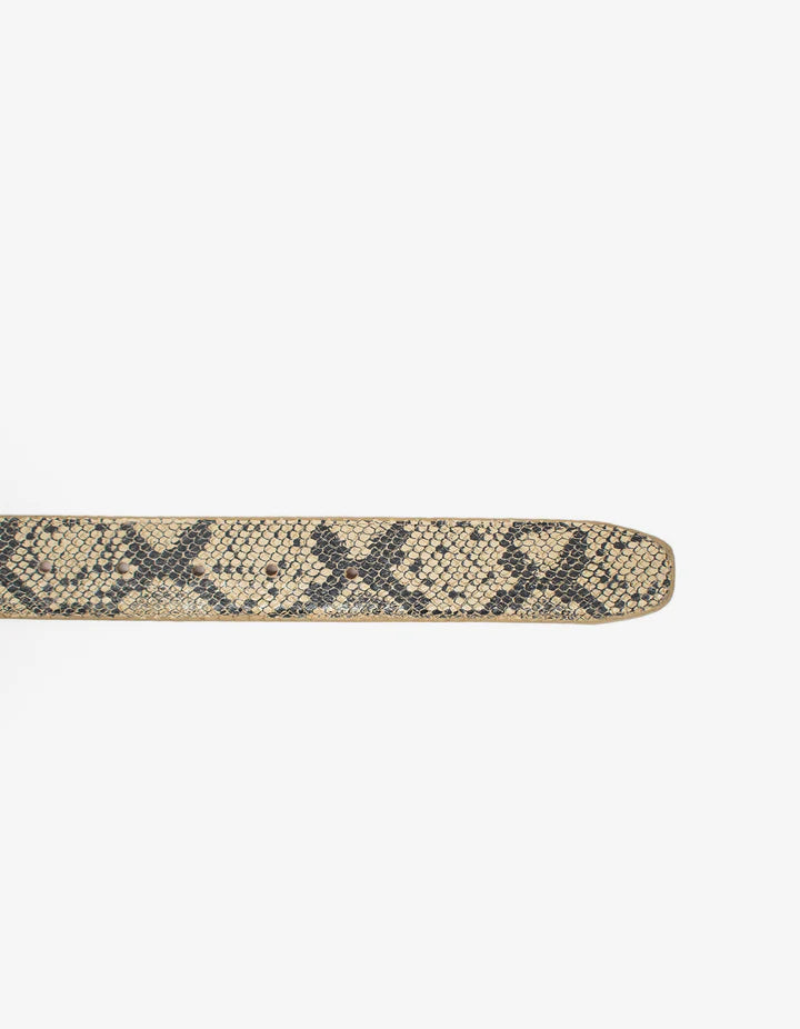 Natural Python Western Belt