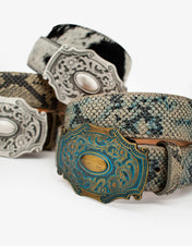 Natural Python Western Belt