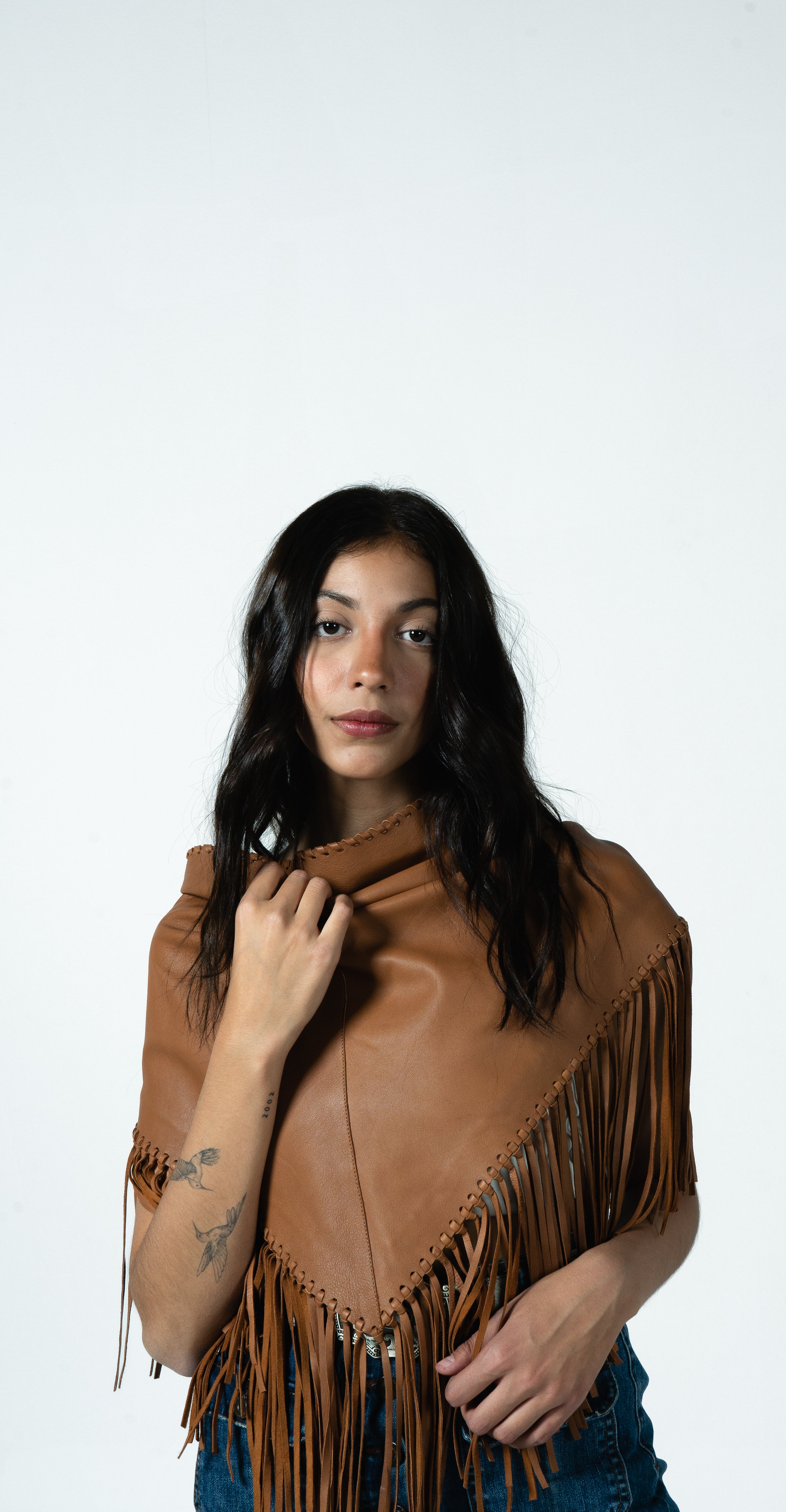 Argentine Camel Strips Pashmina 