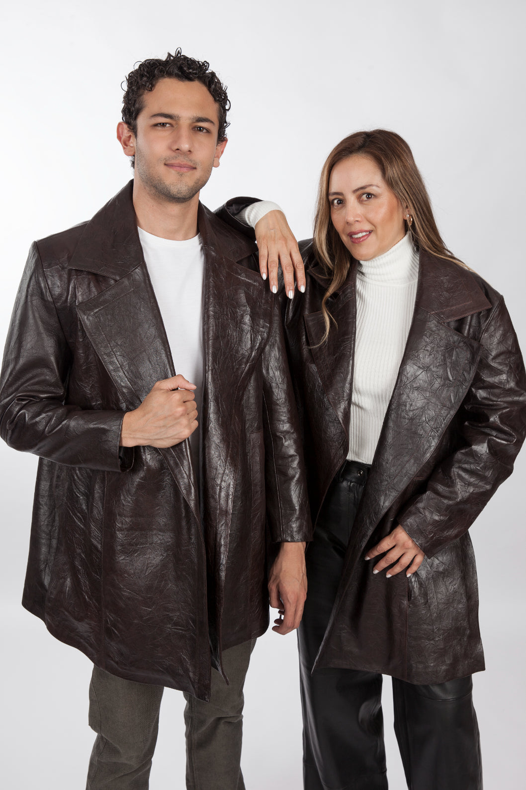 Unisex Roberta Lapel Jacket Dark Brown Barelo