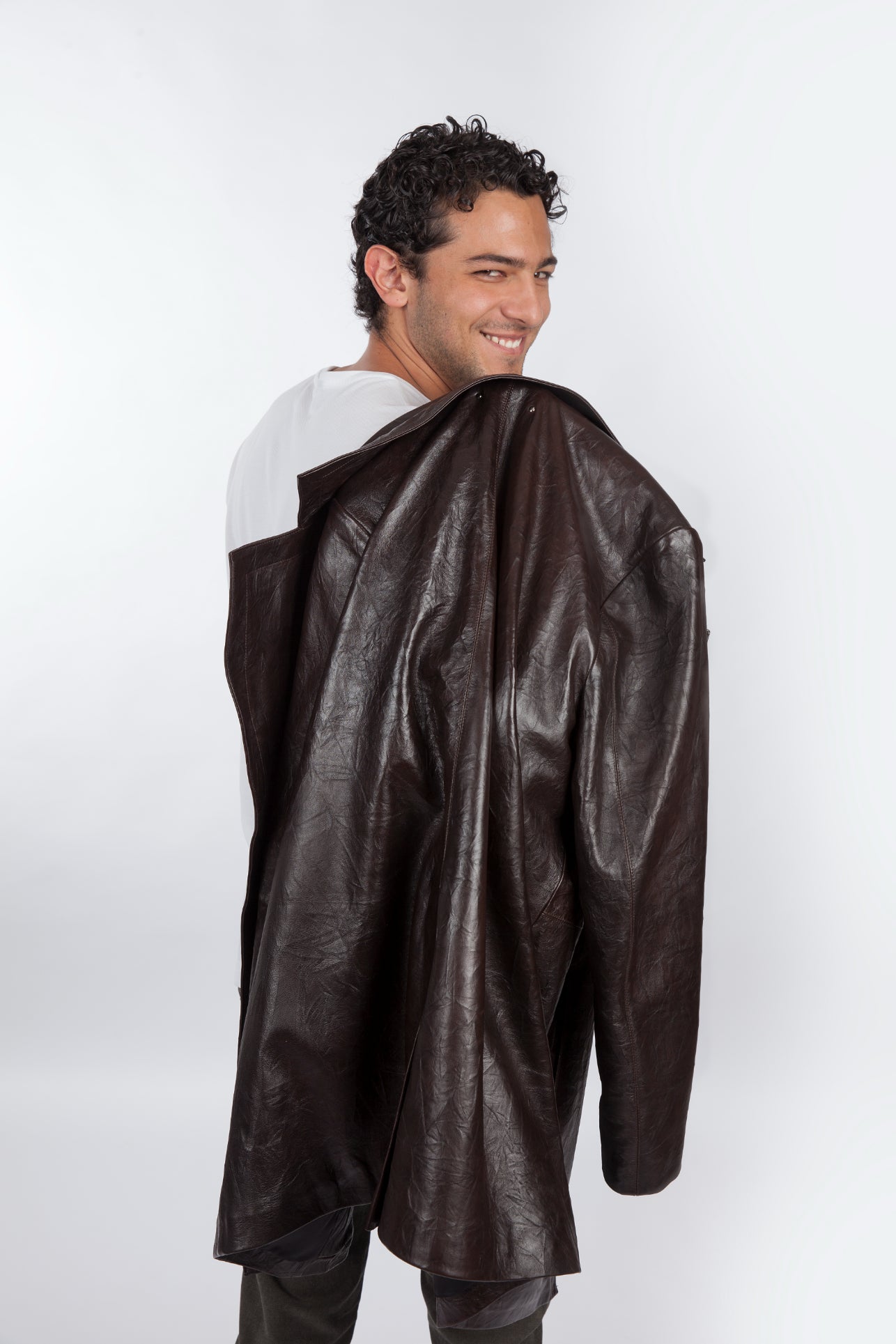 Unisex Roberta Lapel Jacket Dark Brown Barelo