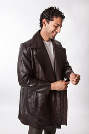 Unisex Roberta Lapel Jacket Dark Brown Barelo