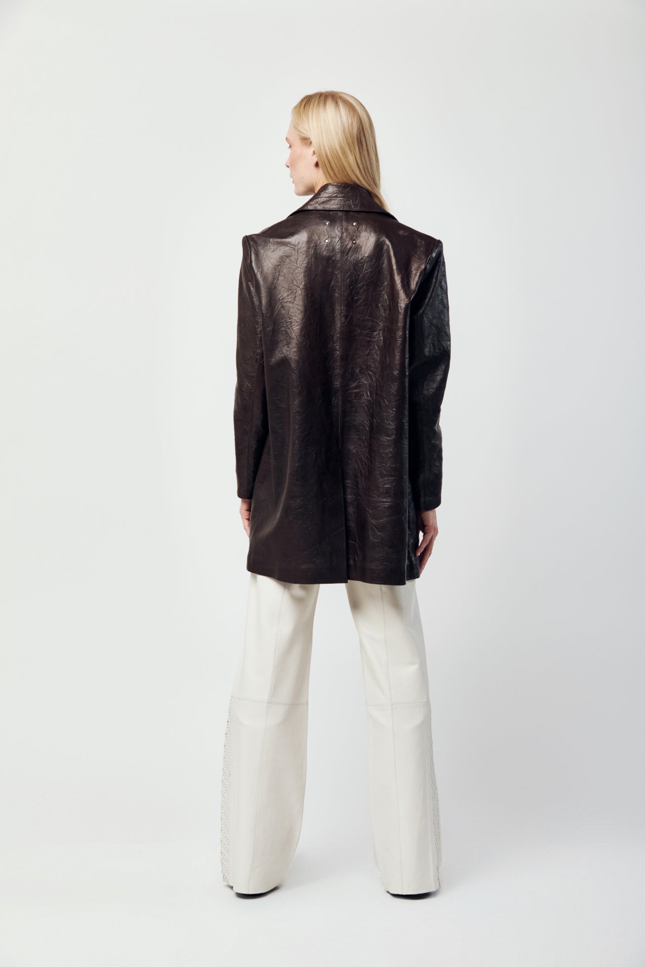 Unisex Roberta Lapel Jacket Dark Brown Barelo