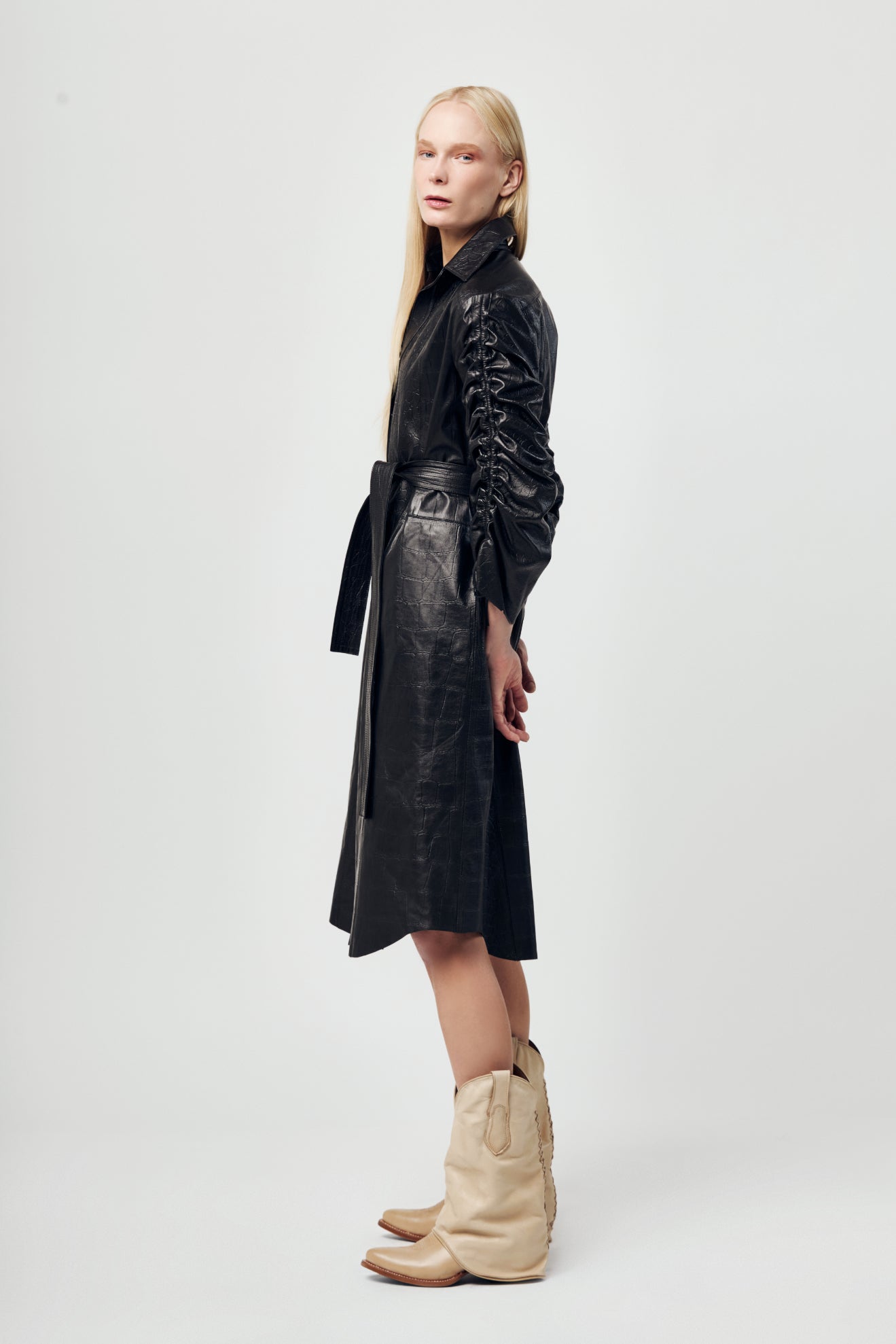 Vestido Camisero Largo Coco Negro