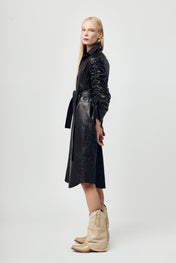 Vestido Camisero Largo Coco Negro