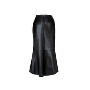 Black Glossy Pencil Skirt