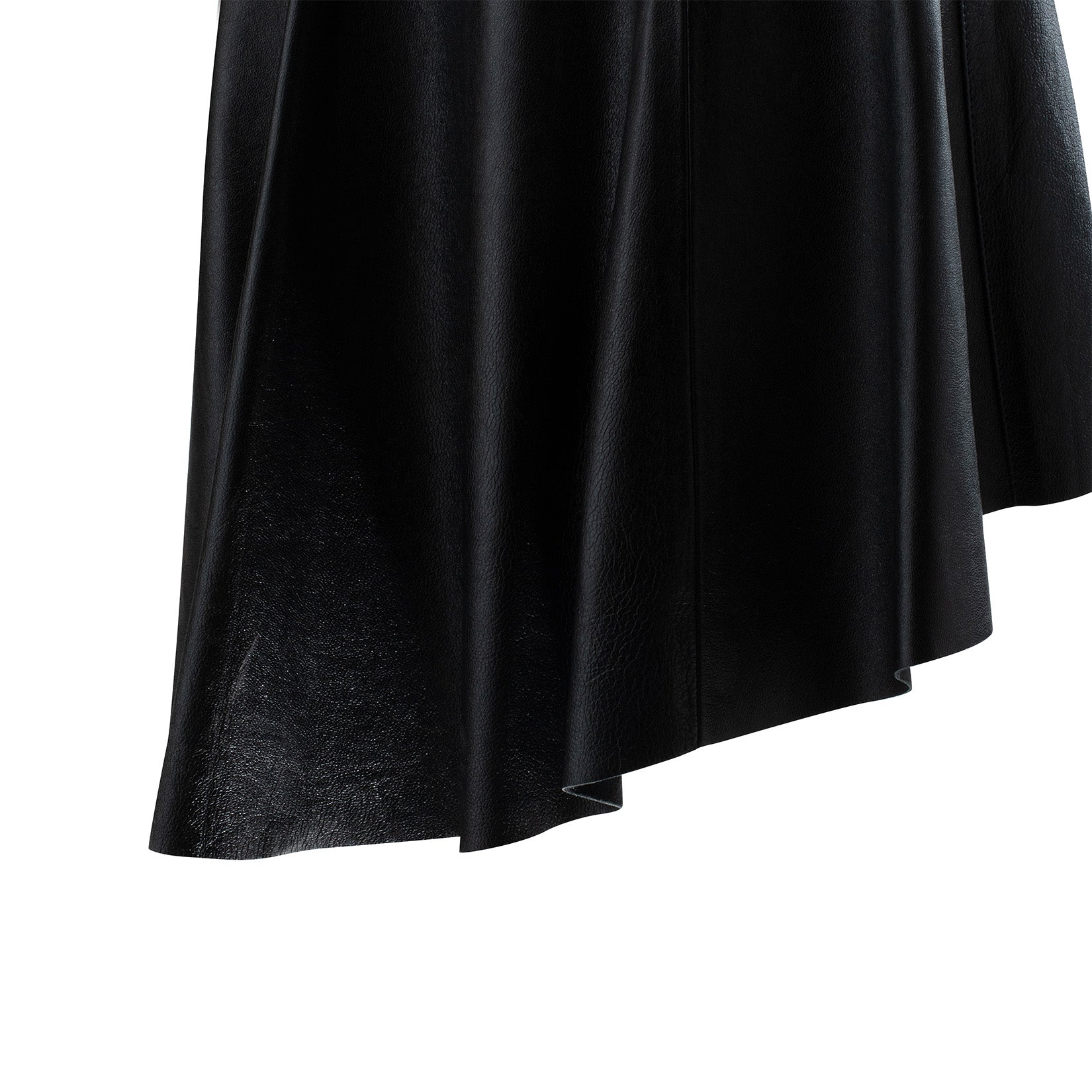 Black Glossy Pencil Skirt